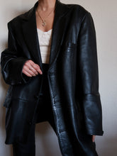 Load image into Gallery viewer, "Mia" Black leather jacket