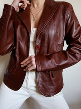 Load image into Gallery viewer, "Serpent" leather blazer