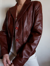Load image into Gallery viewer, "Serpent" leather blazer