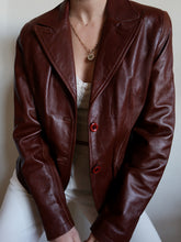 Load image into Gallery viewer, "Serpent" leather blazer