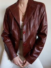 Load image into Gallery viewer, "Serpent" leather blazer
