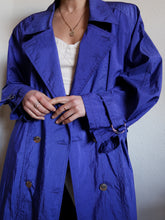 Load image into Gallery viewer, "Purple rain" trench coat