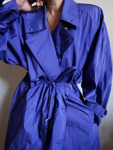 Load image into Gallery viewer, "Purple rain" trench coat