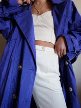 Load image into Gallery viewer, "Purple rain" trench coat