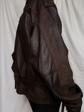 Load image into Gallery viewer, Brown leather jacket