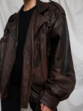 Load image into Gallery viewer, Brown leather jacket