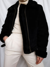 Load image into Gallery viewer, Black suede leather vest