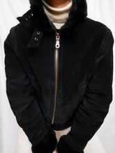 Load image into Gallery viewer, Black suede leather vest