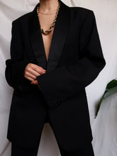 Load image into Gallery viewer, Black smoking blazer