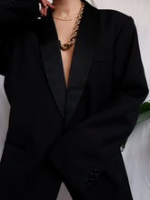Load image into Gallery viewer, Black smoking blazer