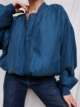 Load image into Gallery viewer, Petrol blue silk bombers