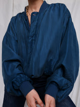 Load image into Gallery viewer, Petrol blue silk bombers