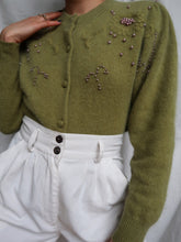Load image into Gallery viewer, "Pistachio" knitted cardigan