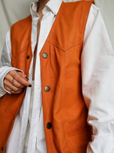 Load image into Gallery viewer, "Naranja" leather vest