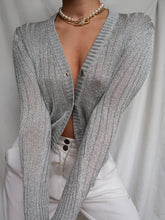 Load image into Gallery viewer, "Shana" metalic cardigan