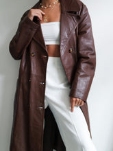 Load image into Gallery viewer, "Hot chocolate" leather coat