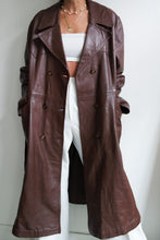 Load image into Gallery viewer, "Hot chocolate" leather coat
