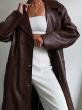 Load image into Gallery viewer, "Hot chocolate" leather coat