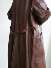 Load image into Gallery viewer, "Hot chocolate" leather coat