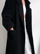 Load image into Gallery viewer, Cashmere and wool Black coat