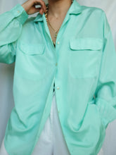 Load image into Gallery viewer, "Sky" satin shirt