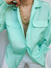 Load image into Gallery viewer, "Sky" satin shirt