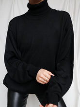 Load image into Gallery viewer, black turtleneck jumper
