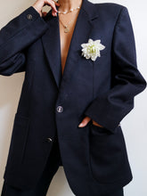 Load image into Gallery viewer, "Dahlia" dark blue blazer