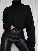 Load image into Gallery viewer, black turtleneck jumper