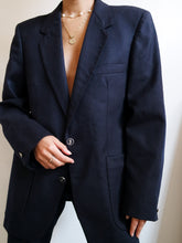 Load image into Gallery viewer, "Dahlia" dark blue blazer