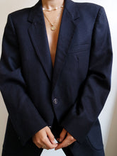 Load image into Gallery viewer, "Dahlia" dark blue blazer