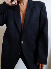 Load image into Gallery viewer, "Dahlia" dark blue blazer