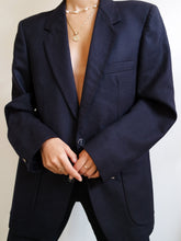 Load image into Gallery viewer, "Dahlia" dark blue blazer