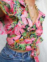 Load image into Gallery viewer, "Flowa powa" wrap shirt