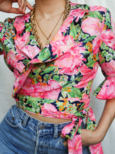 Load image into Gallery viewer, "Flowa powa" wrap shirt