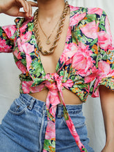 Load image into Gallery viewer, "Flowa powa" wrap shirt