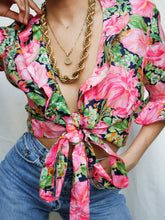 Load image into Gallery viewer, "Flowa powa" wrap shirt