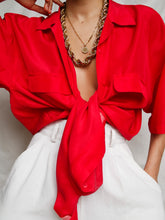 Load image into Gallery viewer, "Raspberry" silk shirt