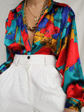 Load image into Gallery viewer, "Firework" satin blouse