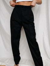 Load image into Gallery viewer, Black pleated pants