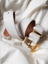 Load image into Gallery viewer, white leather belt