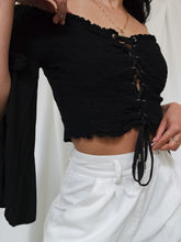 Load image into Gallery viewer, "Alma" black top