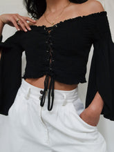 Load image into Gallery viewer, "Alma" black top