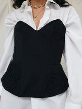 Load image into Gallery viewer, "Lina" black corset