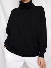 Load image into Gallery viewer, Black turtleneck jumper