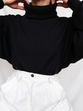 Load image into Gallery viewer, Black turtleneck jumper