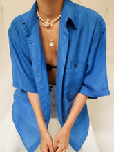 Load image into Gallery viewer, "Majorelle" silk shirt