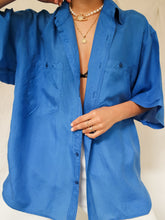 Load image into Gallery viewer, "Majorelle" silk shirt