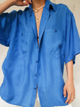 Load image into Gallery viewer, "Majorelle" silk shirt