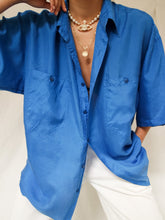 Load image into Gallery viewer, "Majorelle" silk shirt